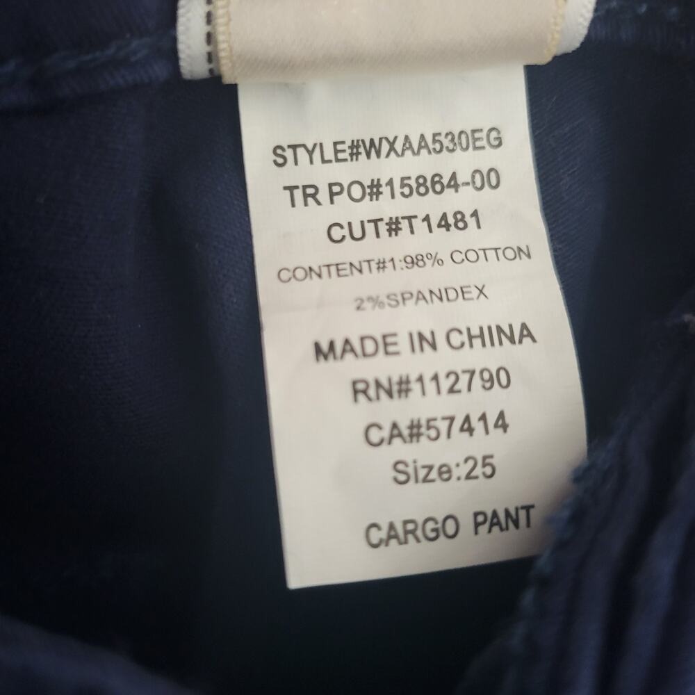True Religion Cargo Legging Pants Zipper Ankle Tapered NWT Navy Blue Womens 25 - Picture 11 of 16